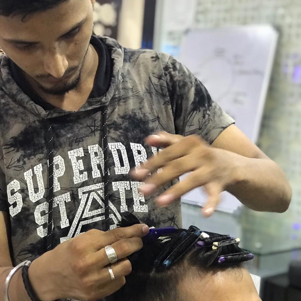 Women's hair styling at Nagar Hairstyle