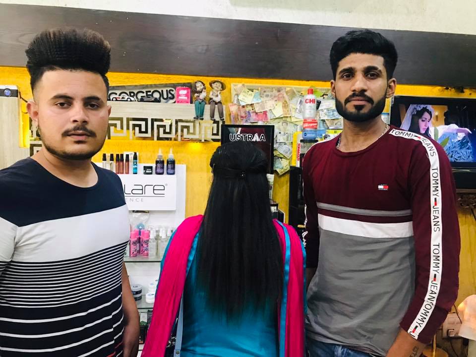 Fade haircut styling